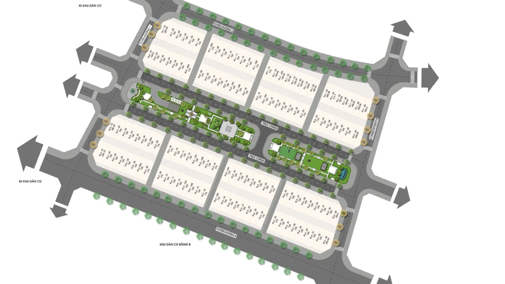 Tổng mặt bằng dự án The Park Lane Linh Đàm